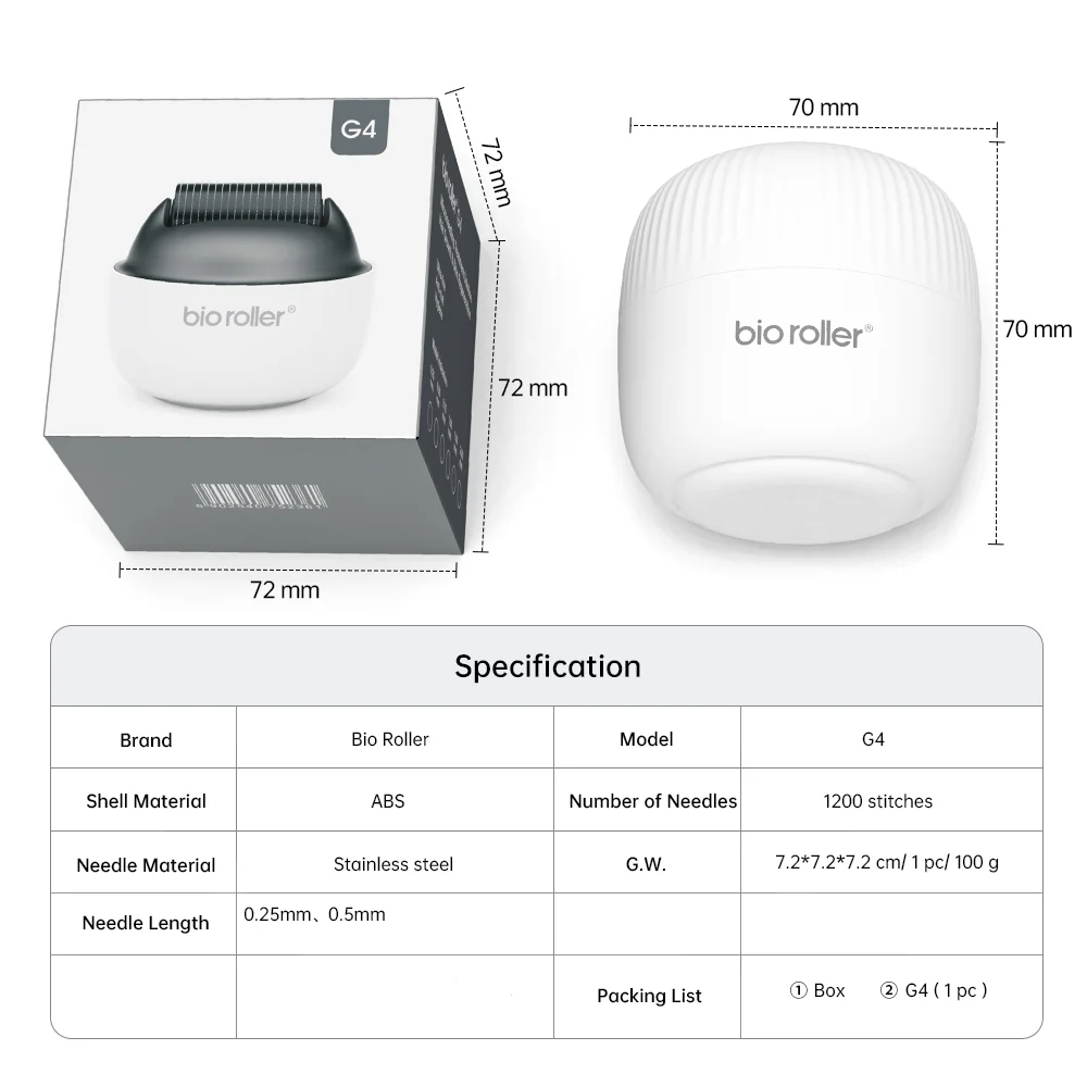 Bio Roller G4 Microneedling for Skin and Hair Growth (1200 Pins) - Image 7